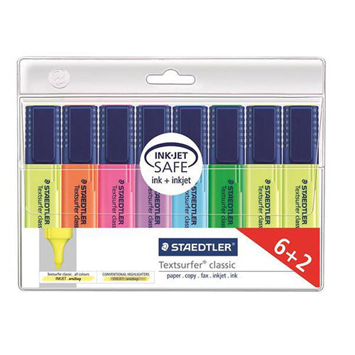 Staedtler Highlighters Assorted 1-5mm Line Pack 8's - NWT FM SOLUTIONS - YOUR CATERING WHOLESALER
