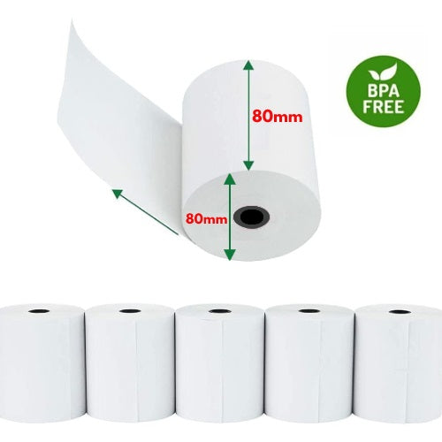 Roll-X Thermal Till Rolls BPA Free (80mm x 80mm) 20's