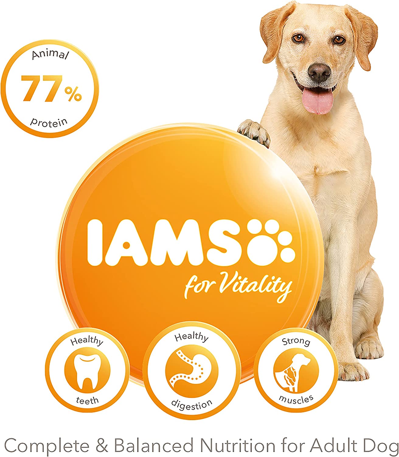 IAMS for Vitality Large Adult Dog Food Fresh Chicken 12kg