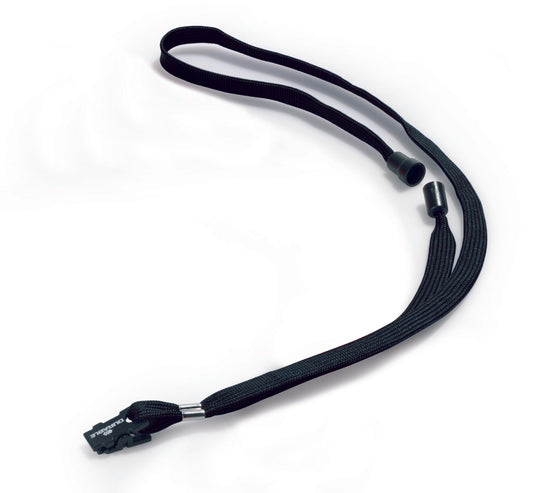 Durable Textile Lanyard with Safety Release for Name Badges 440mm Black (Pack 10) 811901 - NWT FM SOLUTIONS - YOUR CATERING WHOLESALER