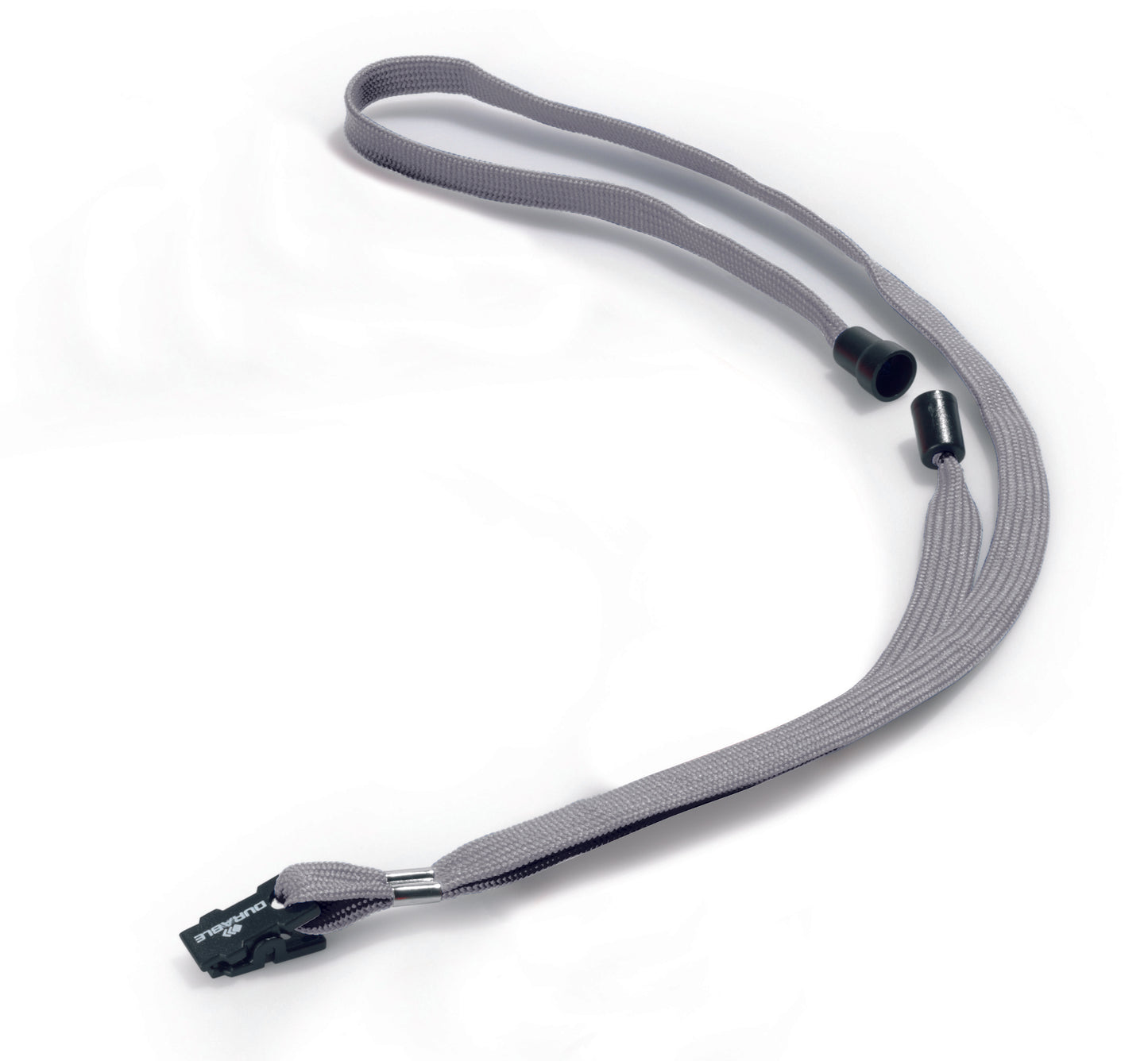 Durable Textile Lanyard with Safety Release for Name Badges 440mm Grey (Pack 10) 811910 - NWT FM SOLUTIONS - YOUR CATERING WHOLESALER