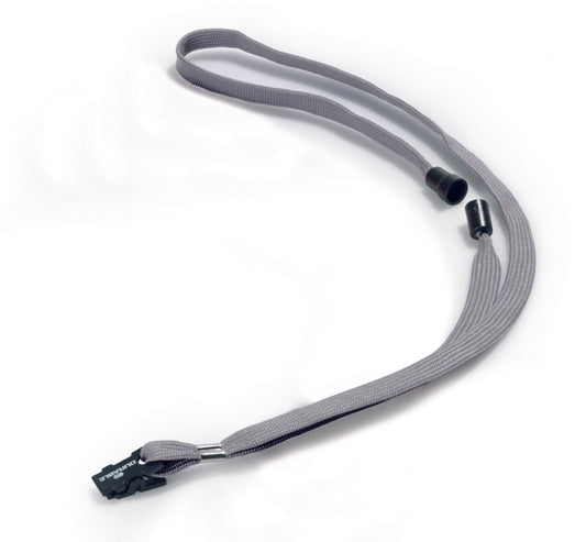Durable Textile Lanyard with Safety Release for Name Badges 440mm Grey (Pack 10) 811910 - NWT FM SOLUTIONS - YOUR CATERING WHOLESALER