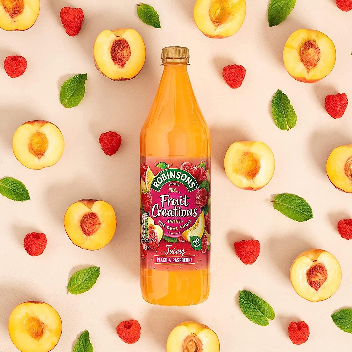 Robinsons Fruit Creations Peach & Raspberry Squash 1 Litre