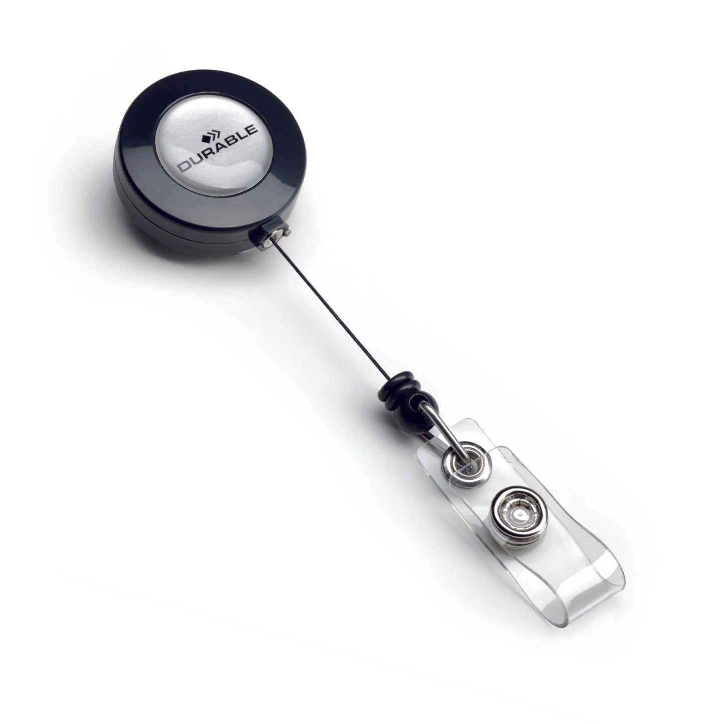 Durable Retractable Badge Reel for Name Badges Charcoal (Pack 10) 815258