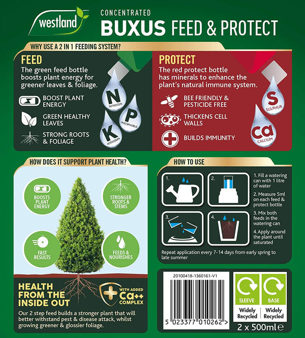 Westland 2 in1 Buxus Feed and Protect 500ml