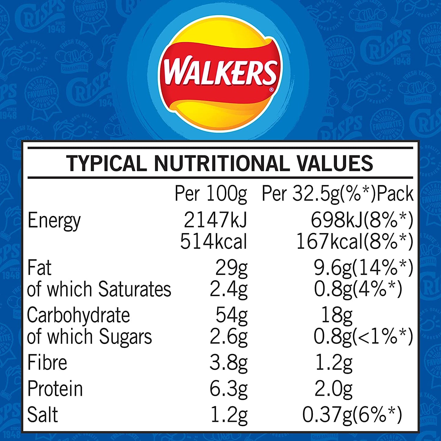 Walkers Crisps Cheese & Onion Pack 32's