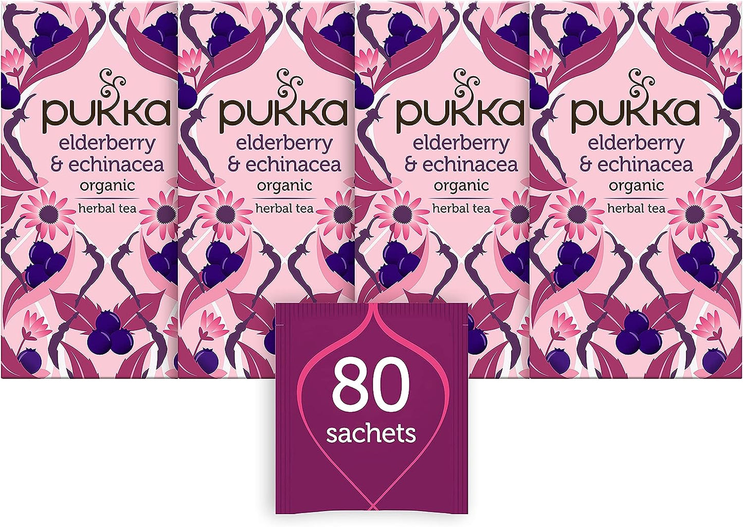 Pukka Tea Elderberry & Echinacea Envelopes 20's - NWT FM SOLUTIONS - YOUR CATERING WHOLESALER