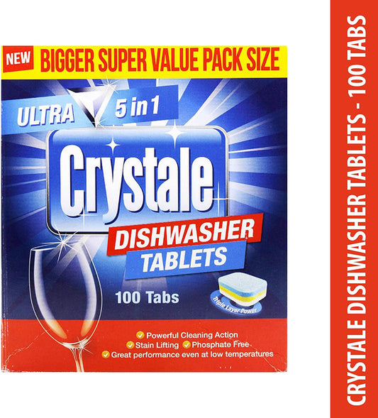 Crystale Dishwasher Tablets 100's - NWT FM SOLUTIONS - YOUR CATERING WHOLESALER