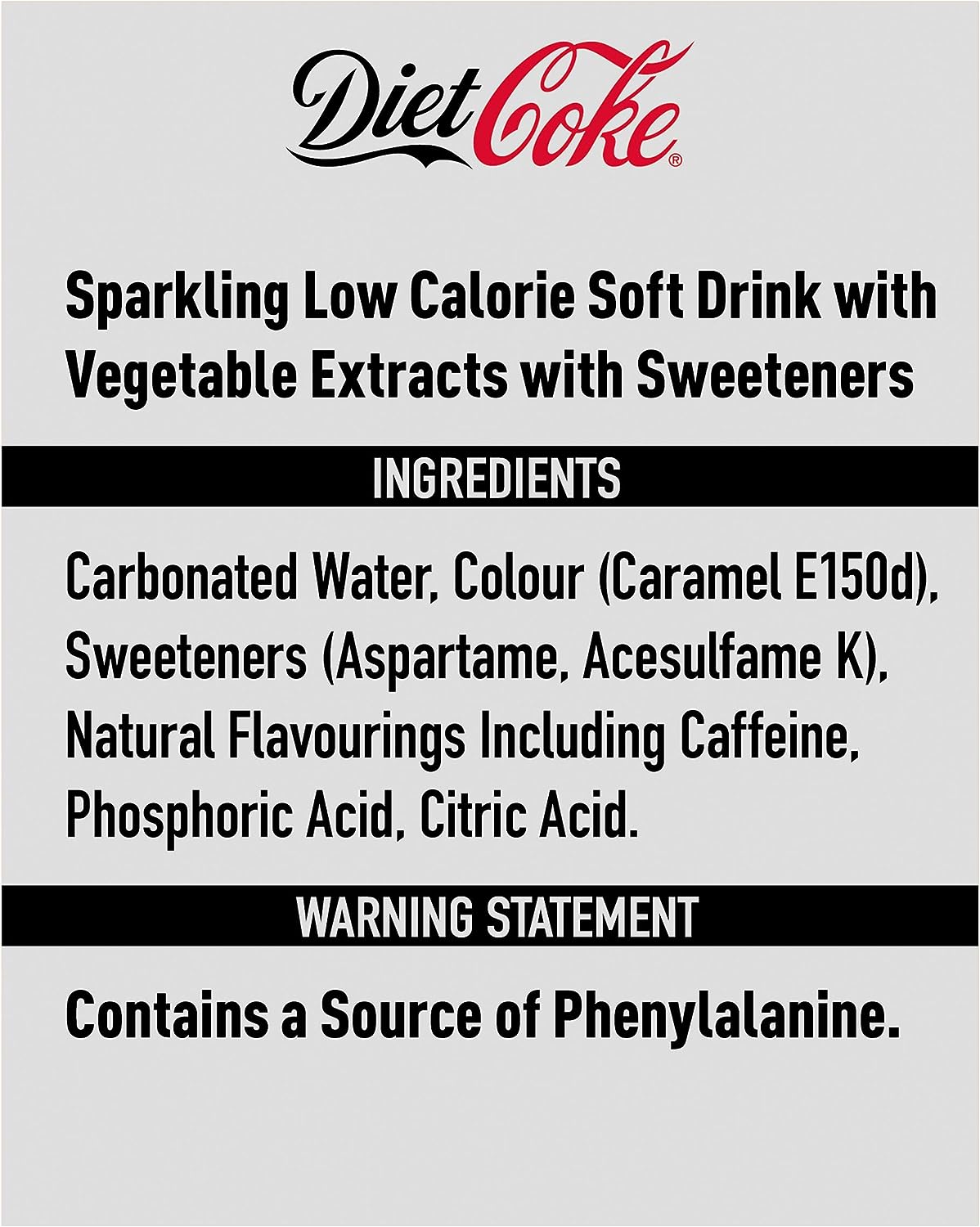 Diet Coke GLASS Bottles 24x330ml