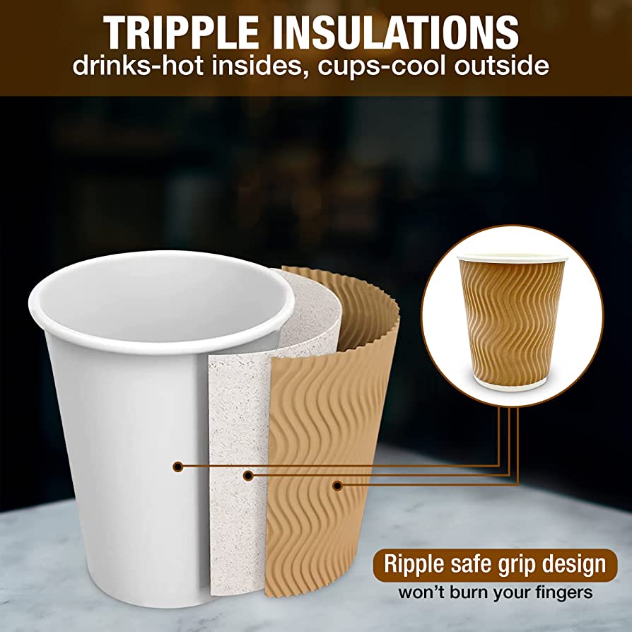 Belgravia 8oz Red Tea & Coffee Paper Cups 50's