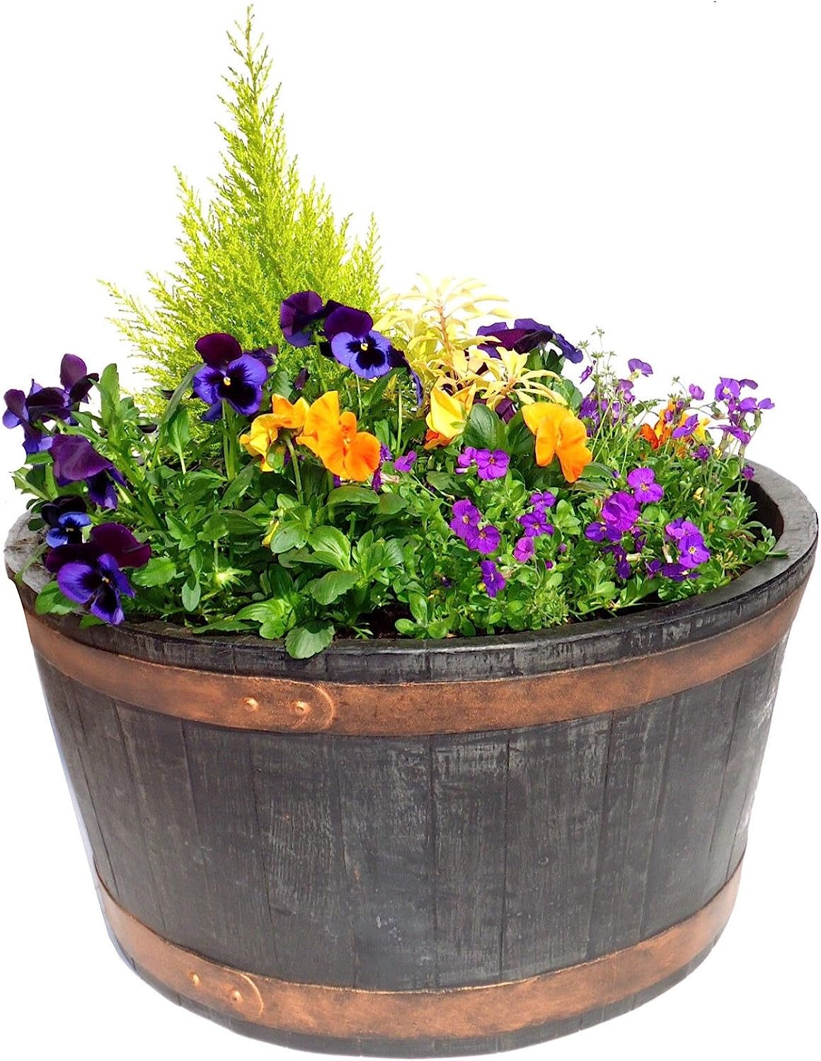 Sankey Oakwood Large 49cm Indoor - Outdoor Barrel Planter