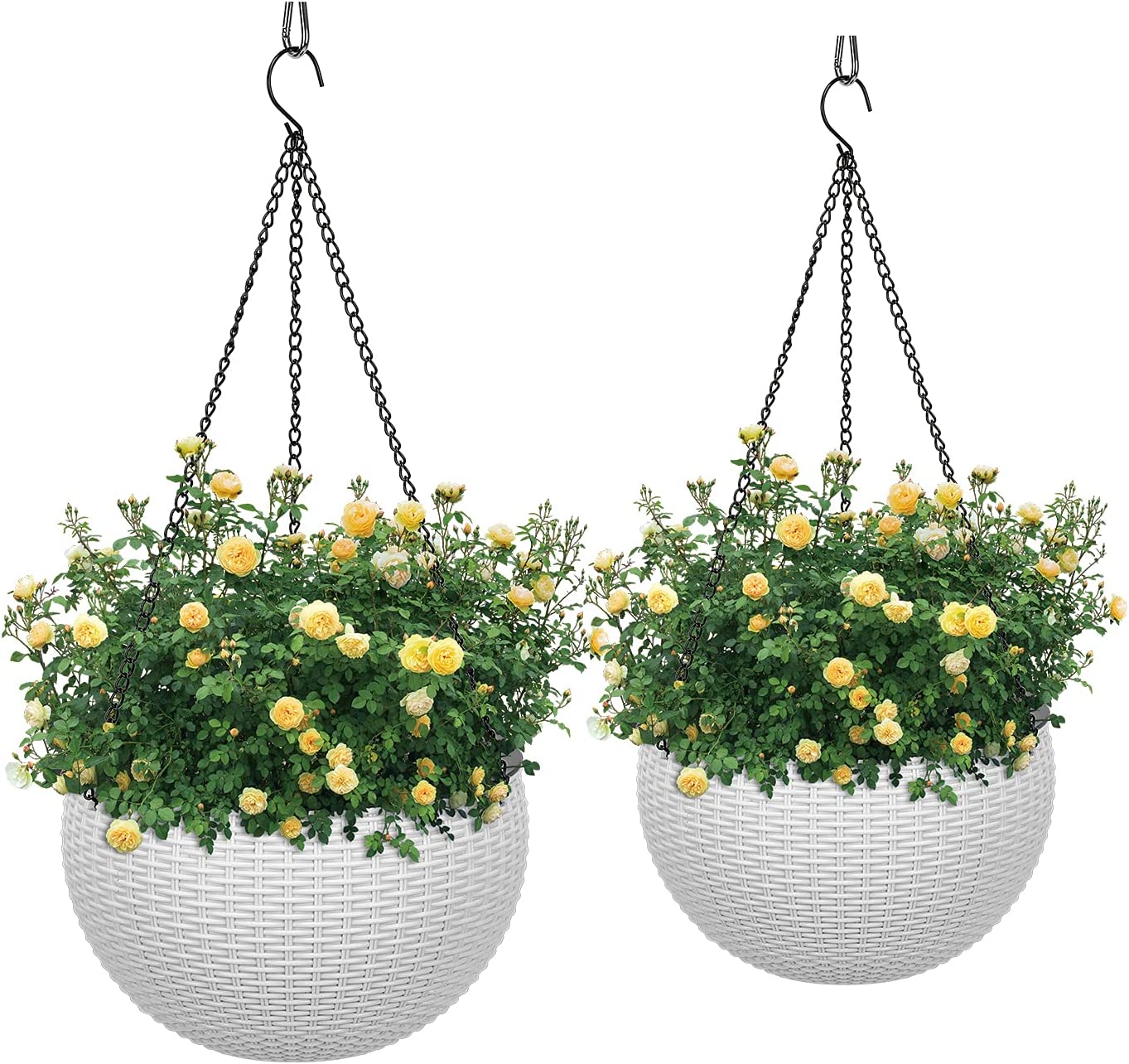 Fixtures Beige Rattan Hanging Basket 25cm x 16cm