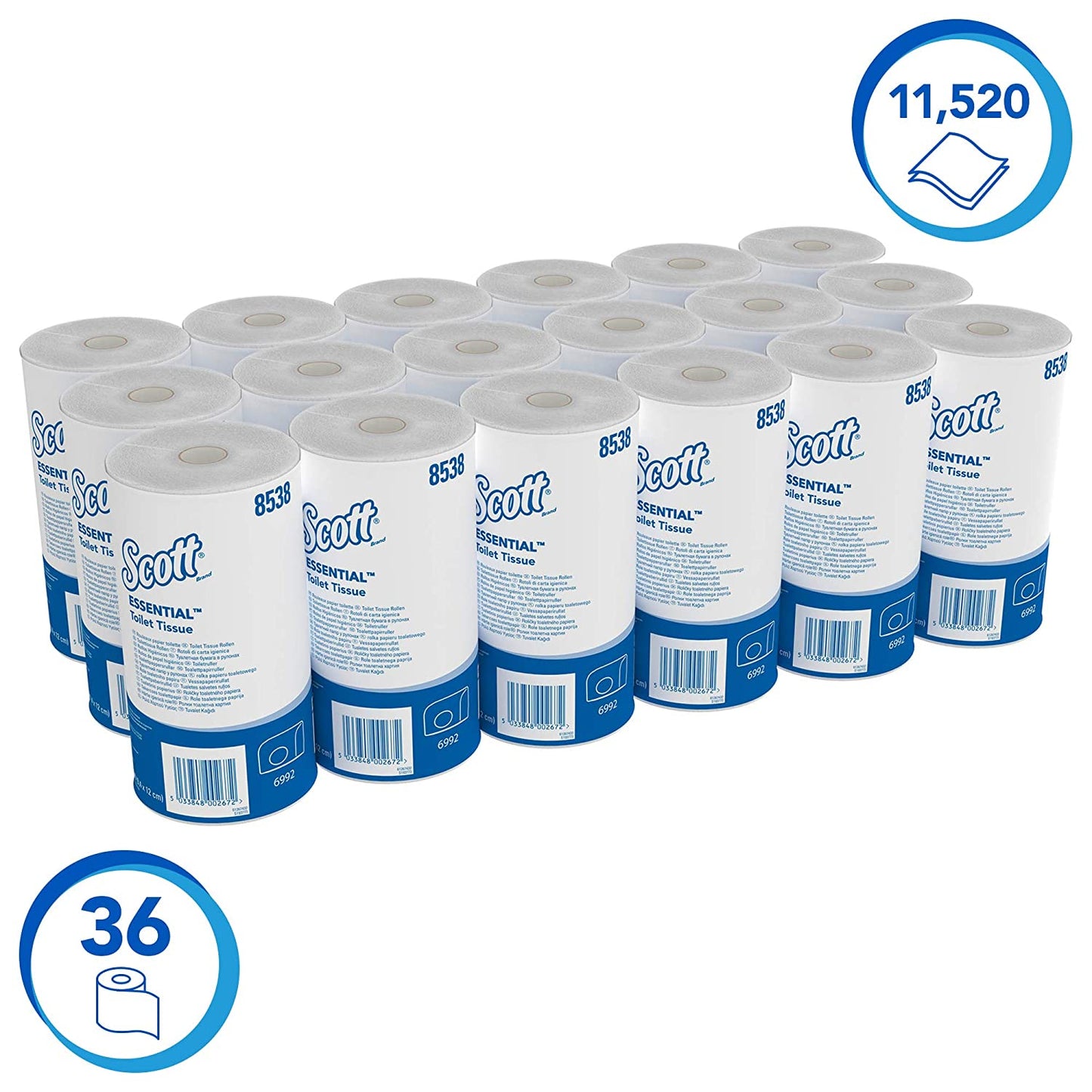 Scott 2-Ply Performance Toilet Roll 320 Sheets (Pack of 36) 8538 - NWT FM SOLUTIONS - YOUR CATERING WHOLESALER