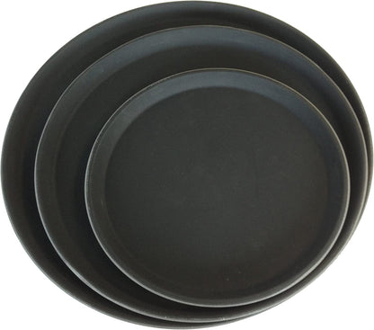 Fixtures 35.5cm/14inch Black Plastic Round Tray