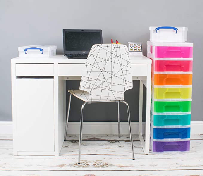 Really Useful Storage Boxes 8 x 7 Litre Tower Rainbow Drawers