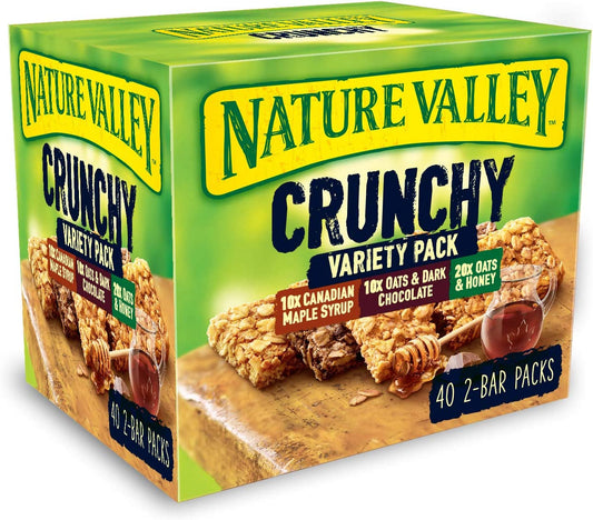 Nature Valley Crunchy Granola Bars Variety Pack 40's - NWT FM SOLUTIONS - YOUR CATERING WHOLESALER