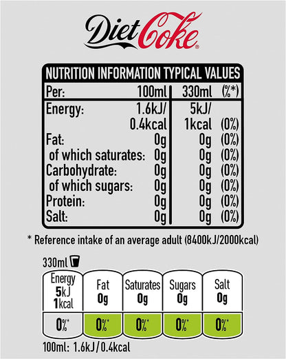 Diet Coke GLASS Bottles 24x330ml