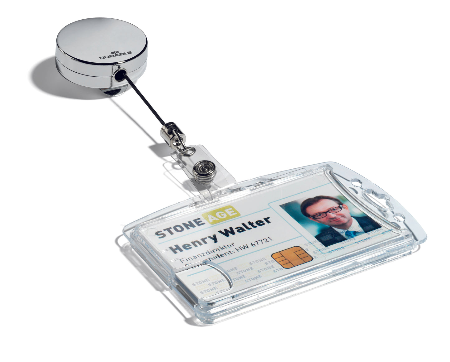 Durable Retractable Badge Reel and Belt Clip for Name Badges Chrome (Pack 10) 822523