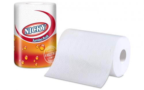 Nicky Jumbo White Kitchen Roll - NWT FM SOLUTIONS - YOUR CATERING WHOLESALER