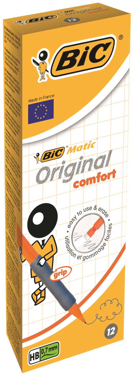 Bic Matic Grip Mechanical Pencil HB 0.7mm Lead Assorted Colour Barrel (Pack 12) - 8902841 - NWT FM SOLUTIONS - YOUR CATERING WHOLESALER