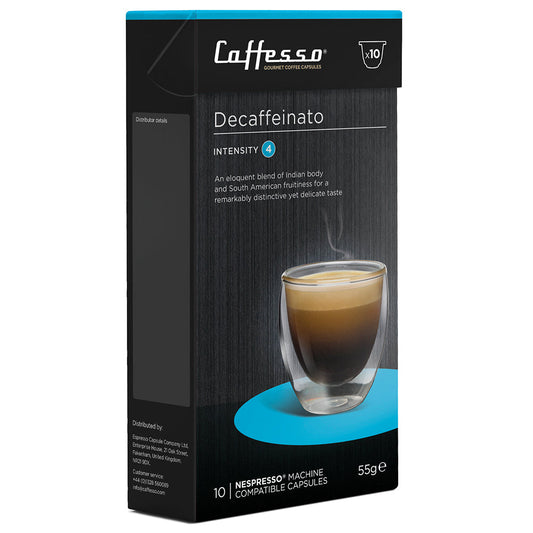 Caffesso Decaffeinato 10's (Nespresso Compatible Pods) - NWT FM SOLUTIONS - YOUR CATERING WHOLESALER