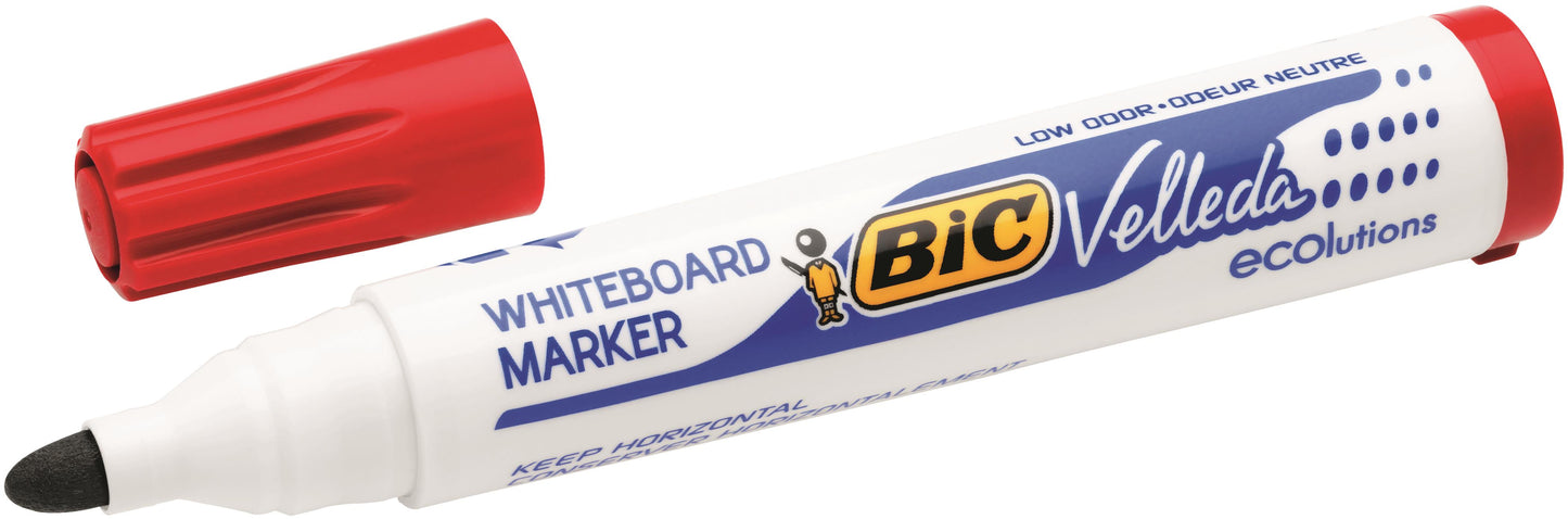 Bic Velleda 1701 Whiteboard Marker Bullet Tip 1.5mm Line Red (Pack 12) - 904939