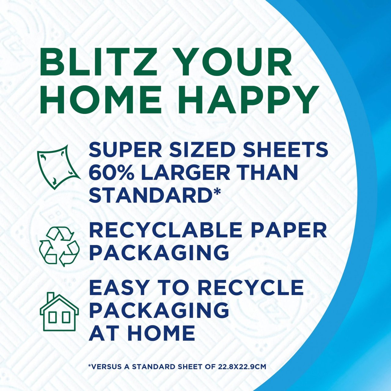 Regina Blitz XXL Kitchen Towel {New 210 Sheet 3ply, Three Pack}