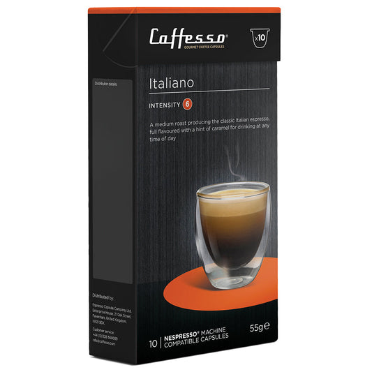 Caffesso Italiano 10's (Nespresso Compatible Pods) - NWT FM SOLUTIONS - YOUR CATERING WHOLESALER
