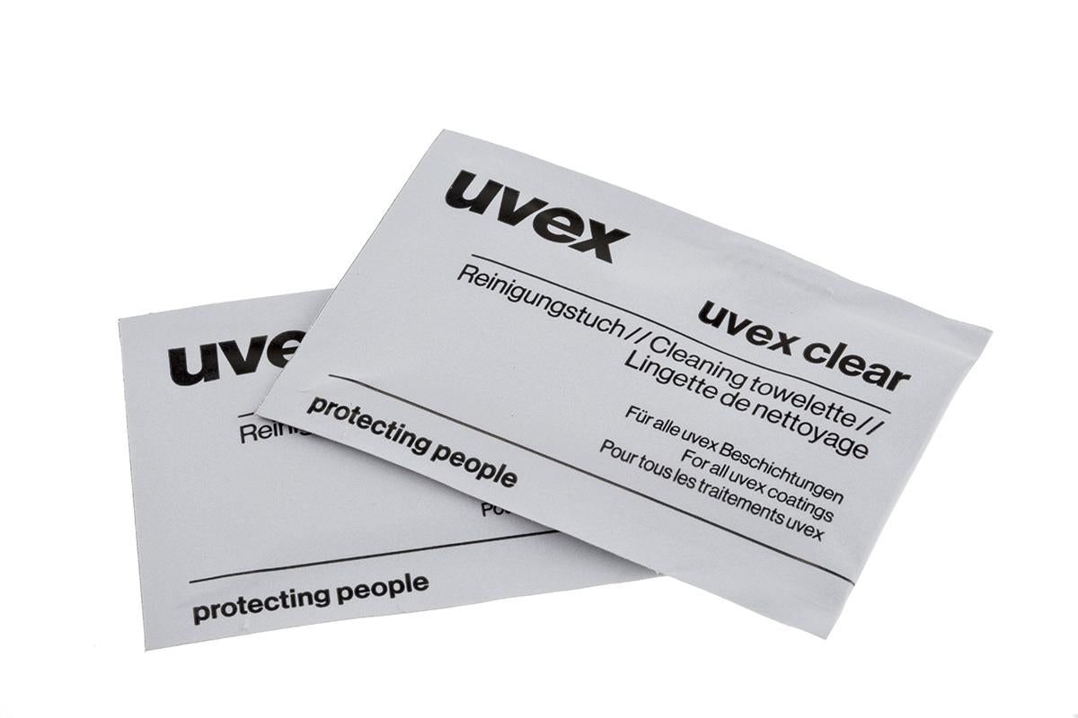 Uvex Formulated Wrapped Cleaning Towelettes Box x 100