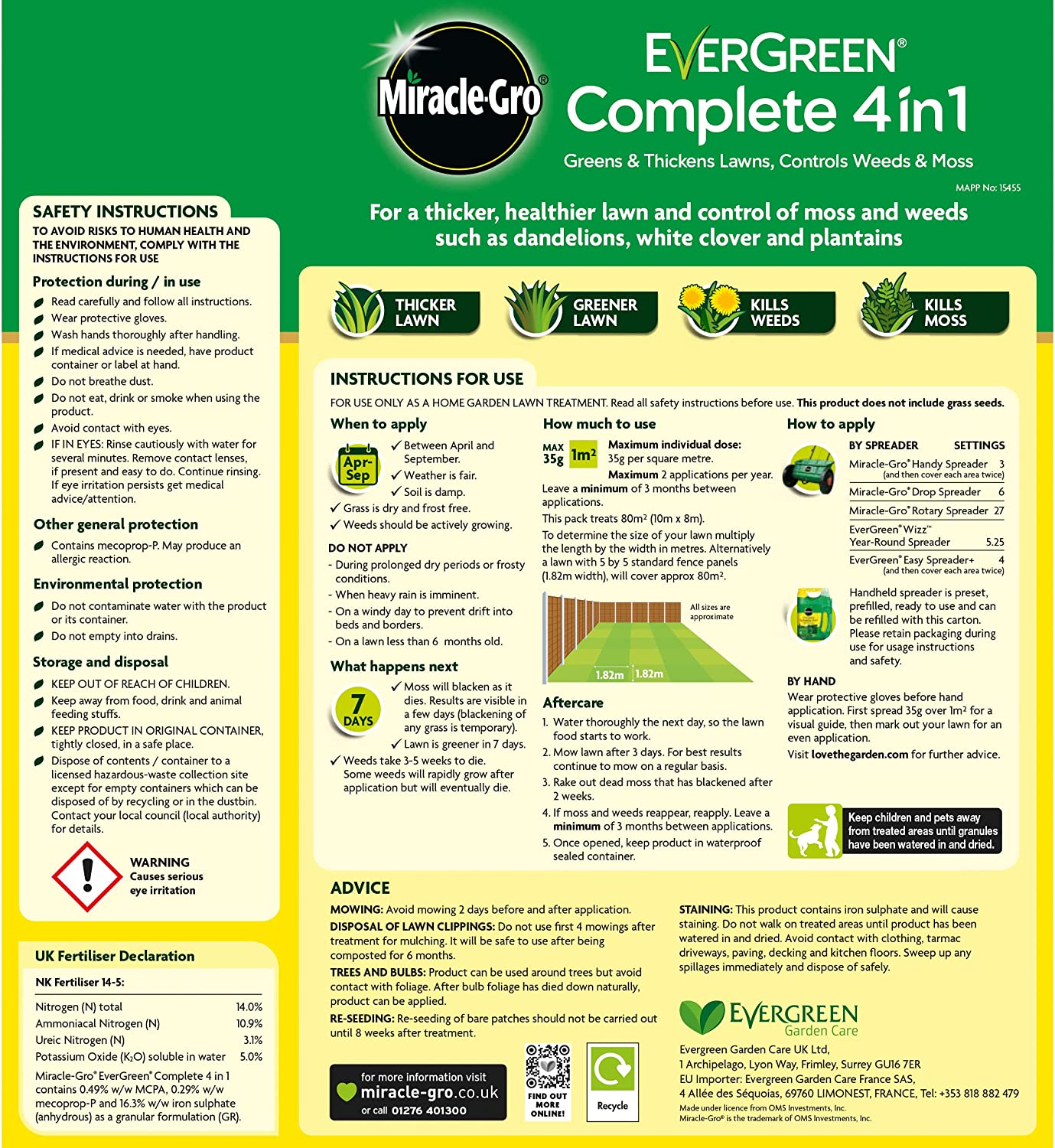 Miracle-Gro Evergreen Complete 4in1 80m2 +25%
