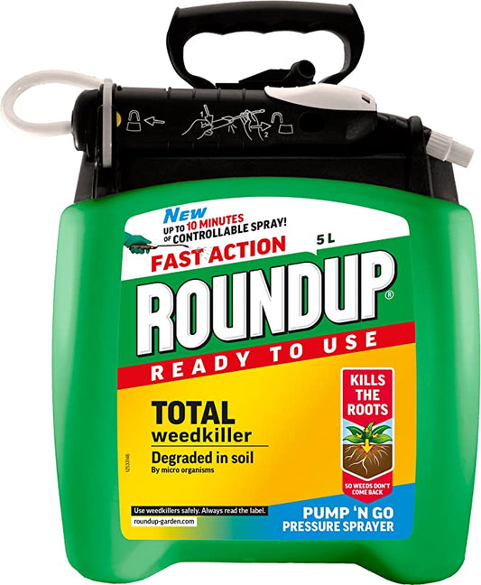 Roundup Total Weedkiller Pump n Go RTU 5 Litre - NWT FM SOLUTIONS - YOUR CATERING WHOLESALER