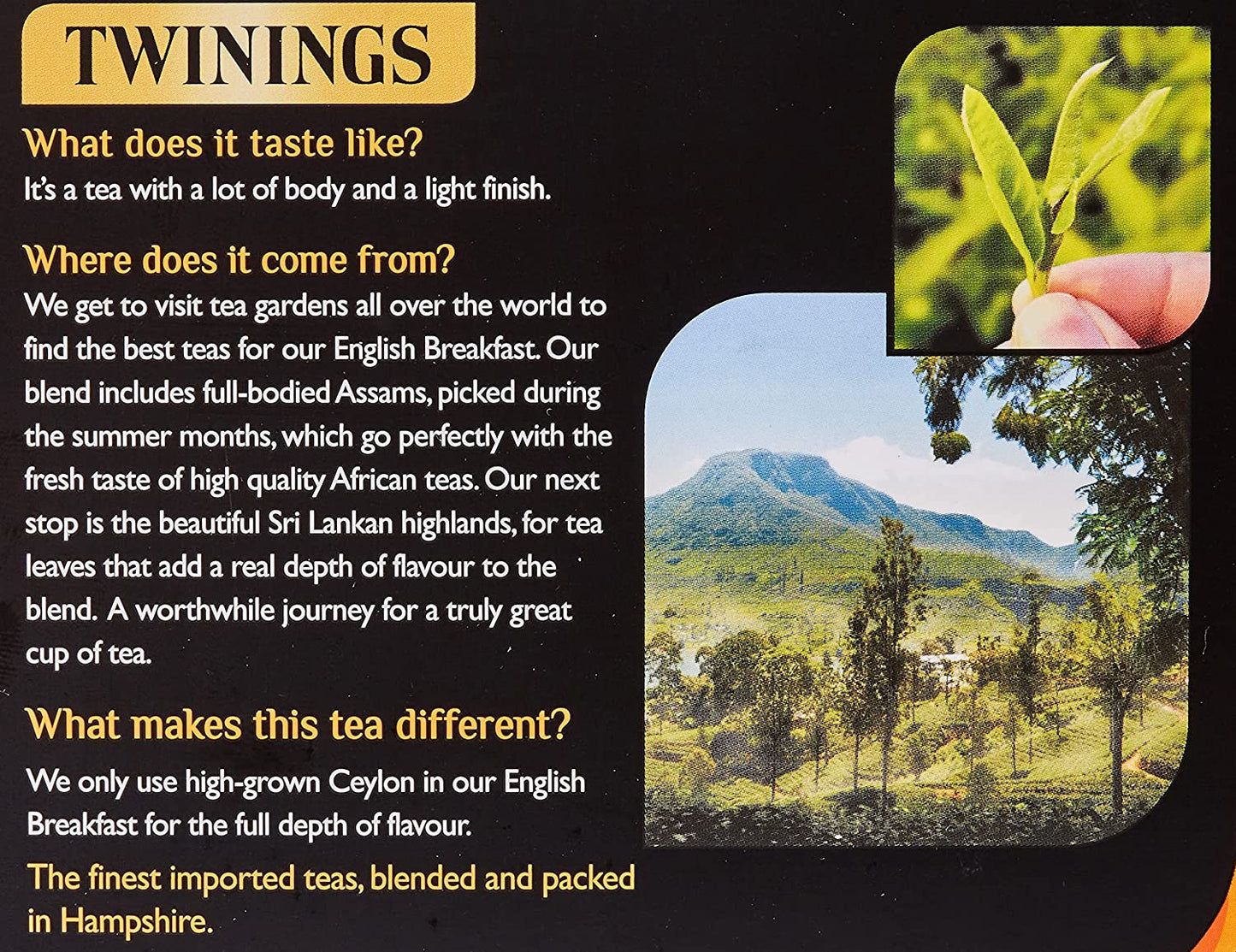 Twinings English Breakfast String & Tagged 100s