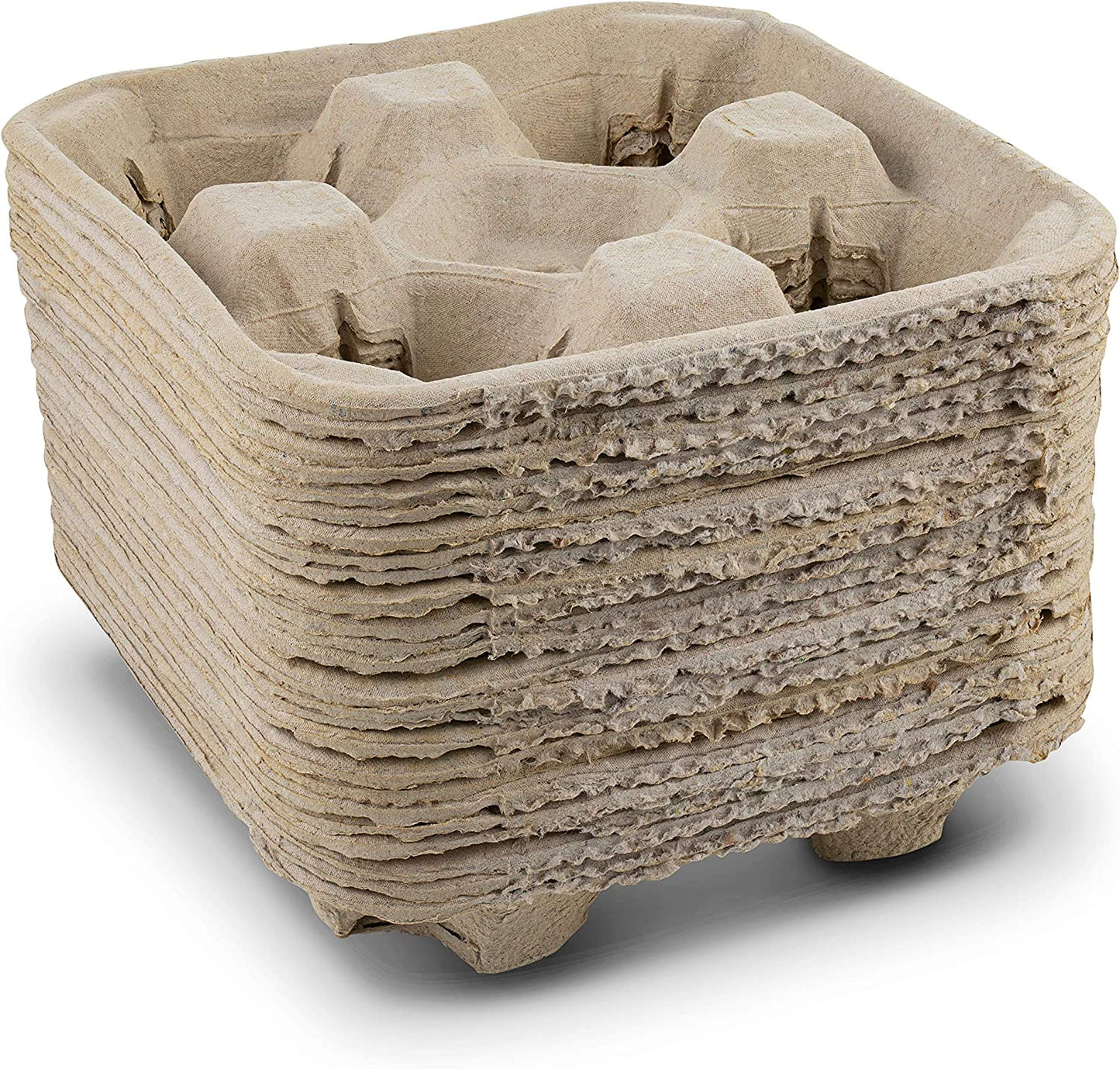 Belgravia Disposables Moulded Pulp 4 Cup Carrier x 180s {Biodegradable & Recyclable}