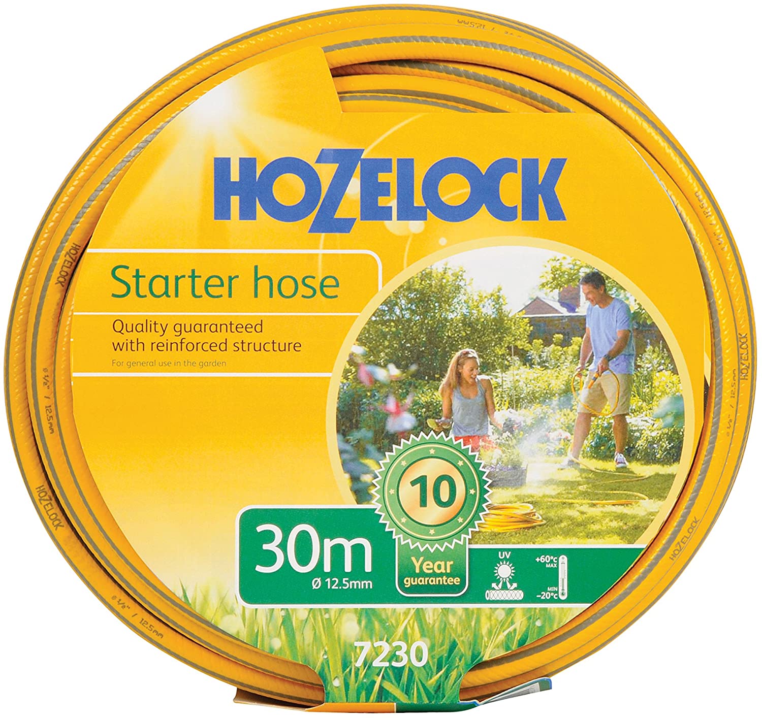 Hozelock Reinforced Starter Hose 30m {7230} Yellow - NWT FM SOLUTIONS - YOUR CATERING WHOLESALER