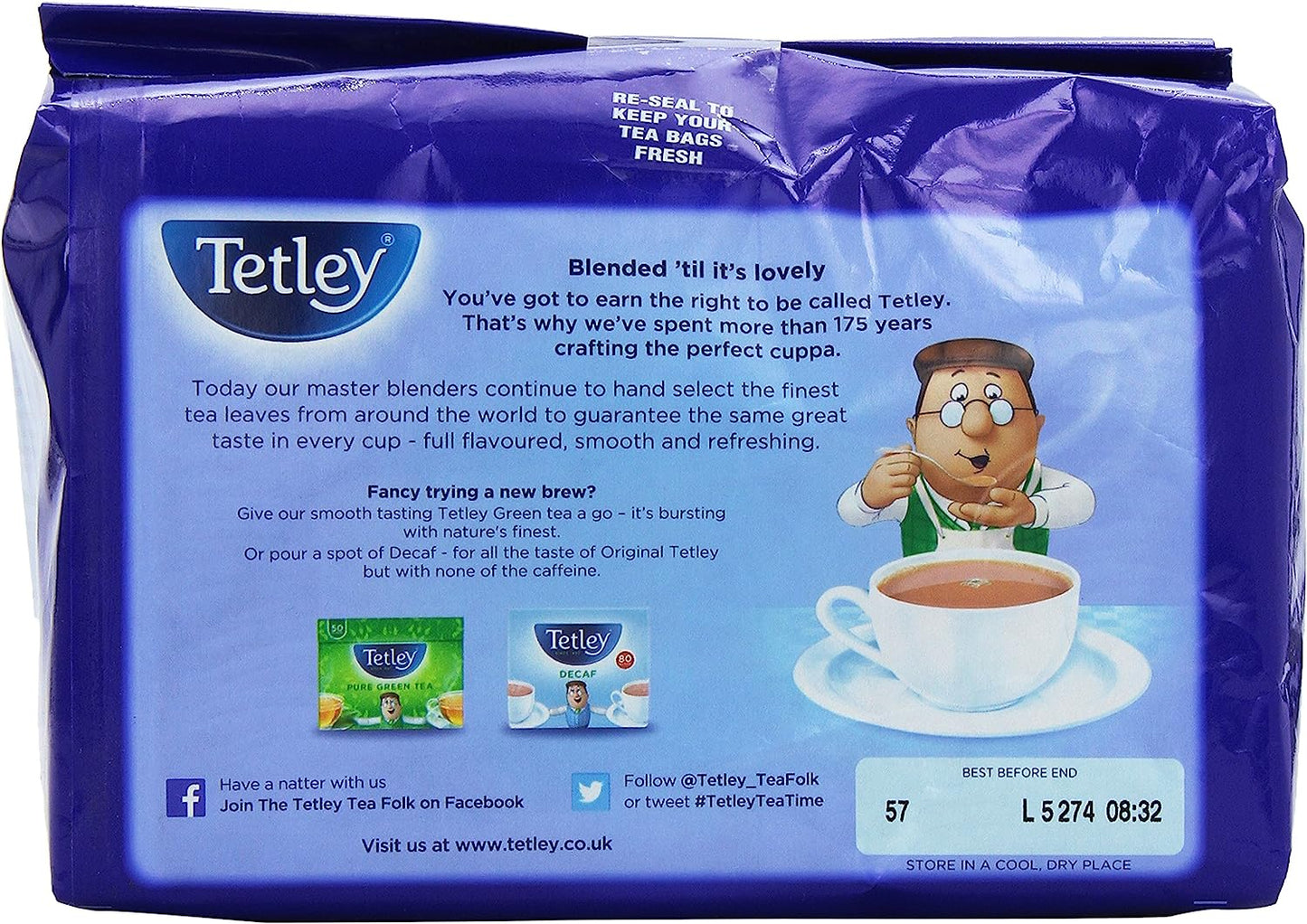 Tetley Softpack 240 x 2-Cup Teabags, 750G