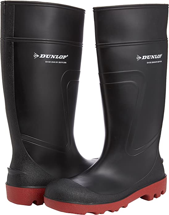 Dunlop Acifort Warwick Black Size 10 Boots - NWT FM SOLUTIONS - YOUR CATERING WHOLESALER