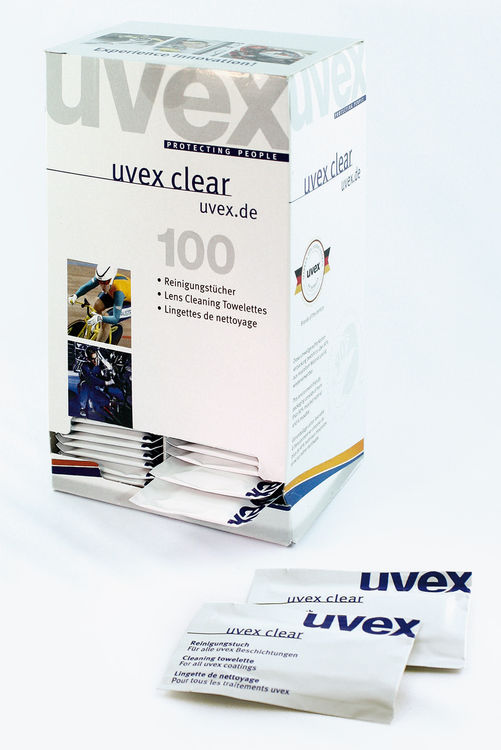 Uvex Formulated Wrapped Cleaning Towelettes Box x 100 - NWT FM SOLUTIONS - YOUR CATERING WHOLESALER