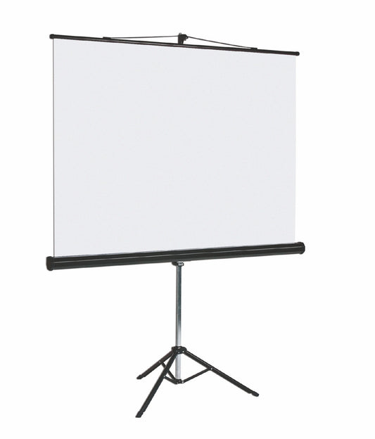 Bi-Office Portable Tripod Projection Screen 1750x1750mm Black Border Black Housing - 9D006021 - NWT FM SOLUTIONS - YOUR CATERING WHOLESALER