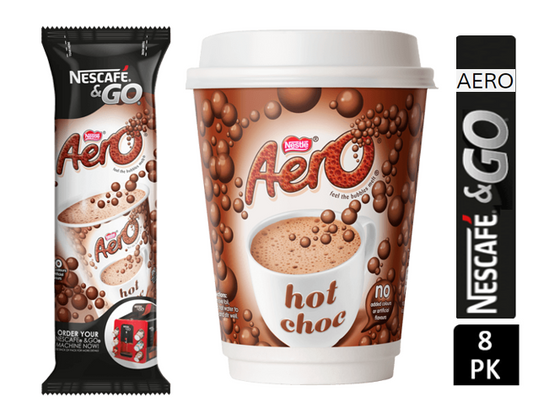 Nescafe & Go Aero Hot Chocolate Cups (Sleeve of 8) - NWT FM SOLUTIONS - YOUR CATERING WHOLESALER