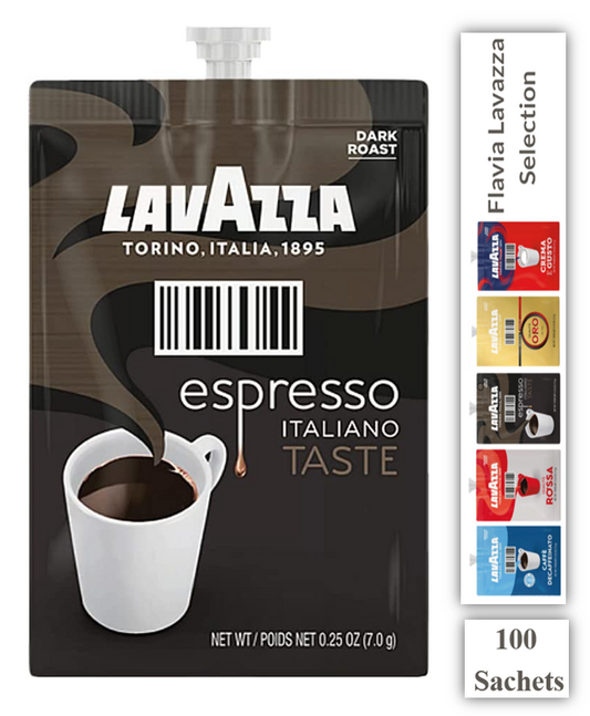 Flavia Lavazza Espresso Italiano Sachets 100's - NWT FM SOLUTIONS - YOUR CATERING WHOLESALER