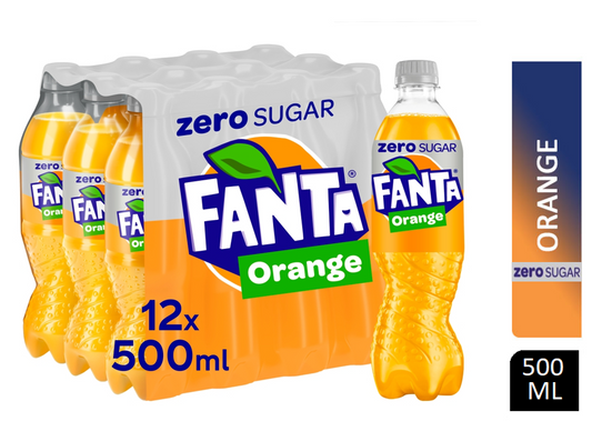 Fanta Orange Zero 12x500ml - NWT FM SOLUTIONS - YOUR CATERING WHOLESALER