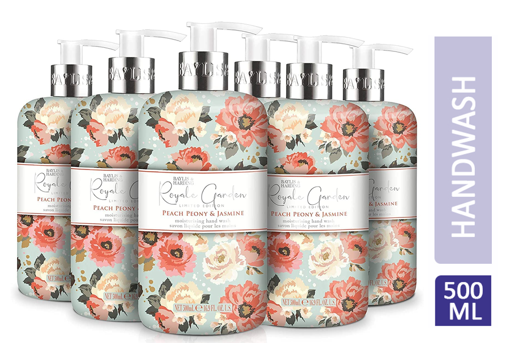 Baylis & Harding Peach Peony Hand Wash 500ml - NWT FM SOLUTIONS - YOUR CATERING WHOLESALER