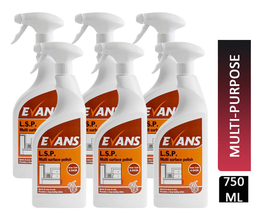 Evans Vanodine LSP Multi Surface Polish 750ml - NWT FM SOLUTIONS - YOUR CATERING WHOLESALER
