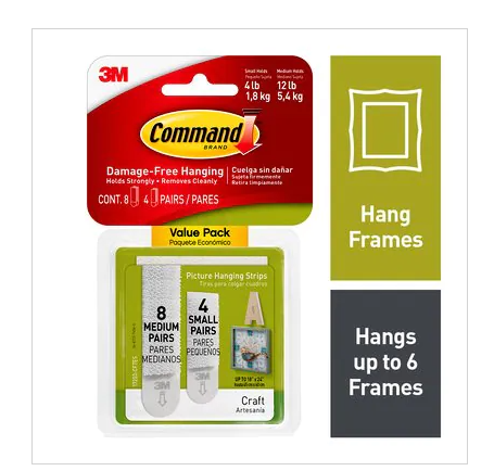 Command 17203 Small & Medium Picture Hanging Strips