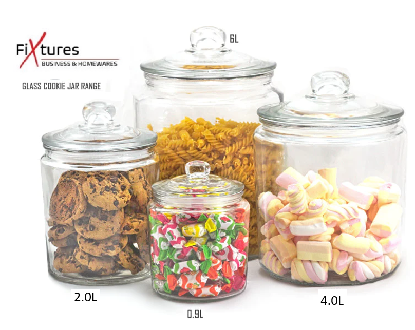 Zodiac Yellow Glass Biscotti Jar 2 Litre - NWT FM SOLUTIONS - YOUR CATERING WHOLESALER