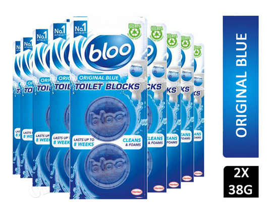Bloo In-Cistern Original Toilet Blocks 38g Pack 2's - NWT FM SOLUTIONS - YOUR CATERING WHOLESALER