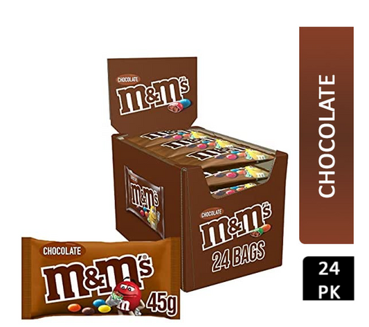 M&Ms Chocolate Bag 24x45g - NWT FM SOLUTIONS - YOUR CATERING WHOLESALER