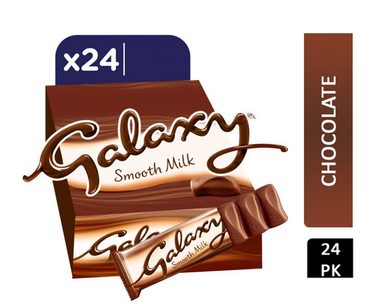 Galaxy Smooth Chocolate Bars Pack 24's - NWT FM SOLUTIONS - YOUR CATERING WHOLESALER