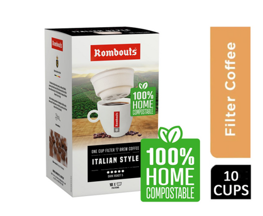 Rombouts Italian 1 Cup Filters 10's - NWT FM SOLUTIONS - YOUR CATERING WHOLESALER