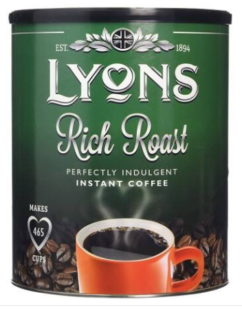 Lyons Rich Roast Instant Coffee 750g {465 Cups}